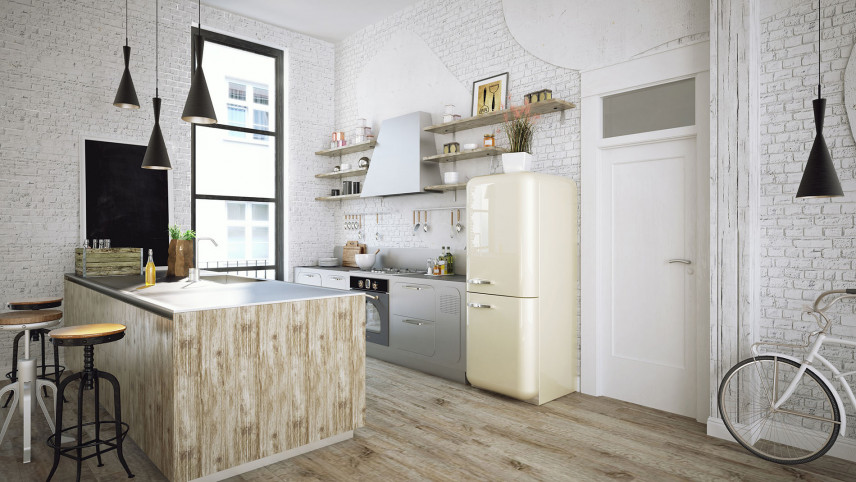Biała cegła na ścianie w kuchni, salonie - pomysł na cegłę w nowoczesnych wnętrzach