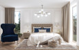 Sypialnia w stylu klasycznym z meblami w stylu glamour