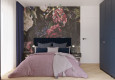 Sypialnia w kolorze granatu i pudrowego różu