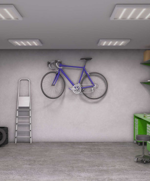 Garaż jednostanowiskowy z wieszakiem rowerowym
