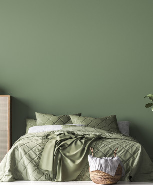 Zielony kolor w sypialni