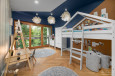 Pokój dziecięcy z łóżkiem piętrowym w stylu skandynawskim