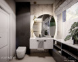 Łazienka z designerskim lustrem