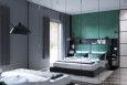 Projekt sypialni z zieloną ścianą