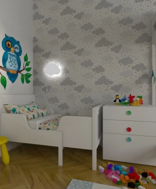Duże naklejki - sowy w pokoju dziecięcym